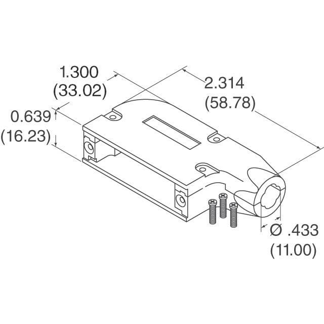 981-015-130R121 NorComp Inc.  Capots de connecteurs D-Sub en forme de D